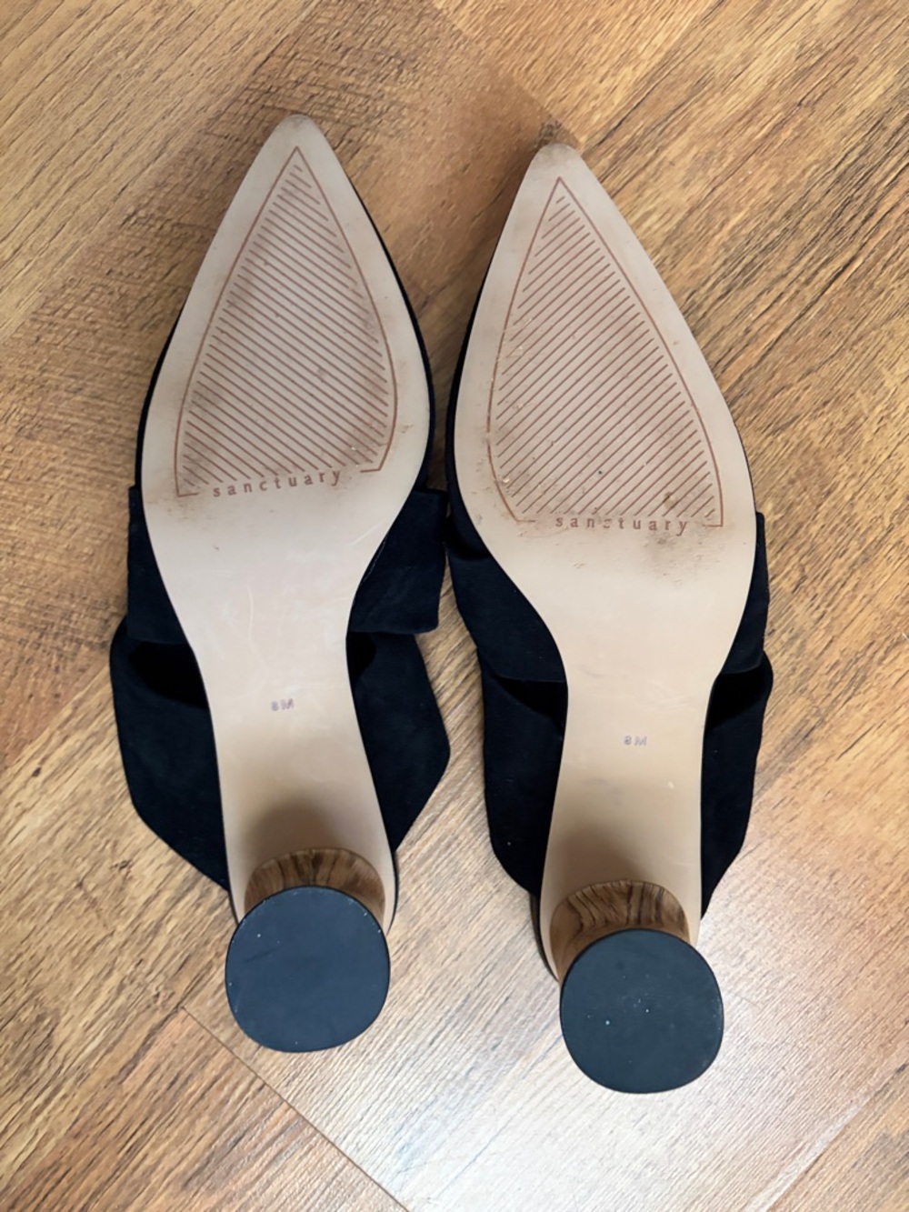Sanctuary Black Pointed-Toe Knotted Suede Mules - Picture 5 of 5